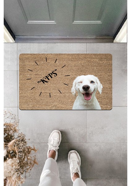 Yüksek Kaliteli Dijital Baskı Göz Kırpan Köpek Kips Kapı Önü Paspası