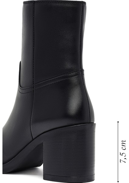 Kaıdn Siyah Fermuarlı Kalın Topuklu Deri Bot 25WFD281718 fiyatları