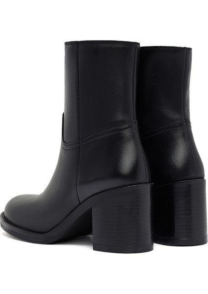Kaıdn Siyah Fermuarlı Kalın Topuklu Deri Bot 25WFD281718