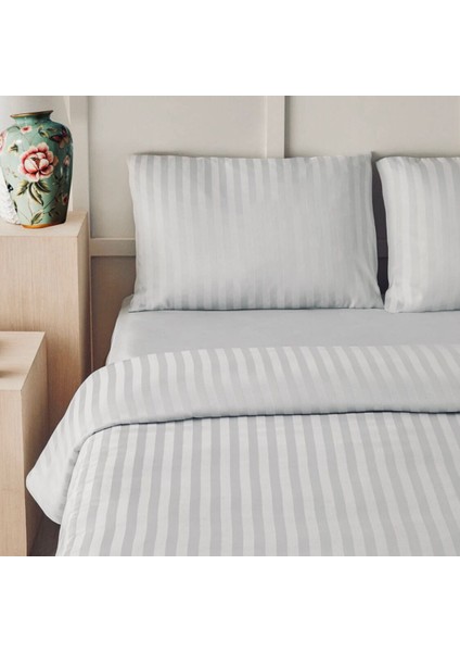 Nevresim Takım 5 Renk - Pamuk Saten Çizgili Nevresim Takım Çift Kişilik Çarşaf + 2yastık +Nevresim fiyatları