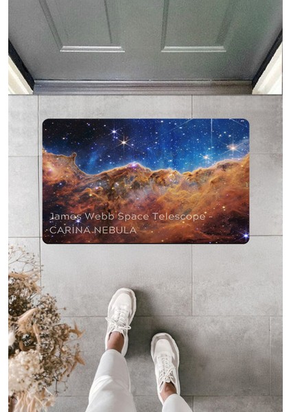 Yüksek Kaliteli Dijital Baskı James Webb Space Telescobe-Smacs Carina Nebula Kapı Önü Paspası