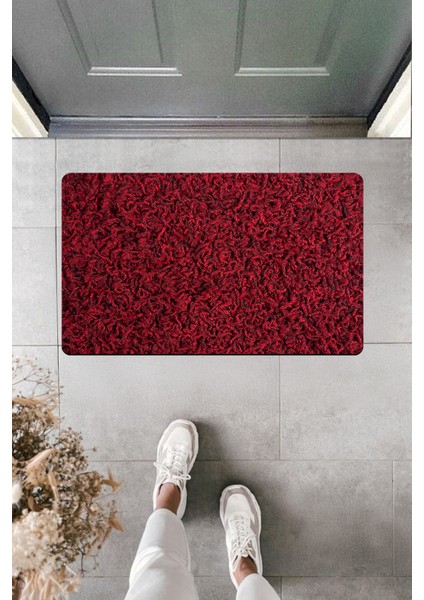 Yüksek Kaliteli Dijital Baskı Bordu Yünlü Yumak Desenli Kapı Önü Paspası