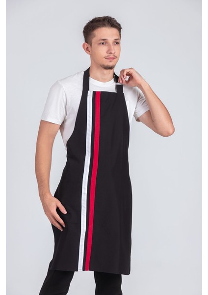 Erkek Boyundan Asmalı Çizgili Barista Şef Mutfak Önlüğü fiyatları
