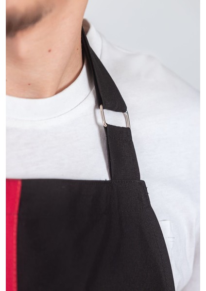 Erkek Boyundan Asmalı Çizgili Barista Şef Mutfak Önlüğü modelleri