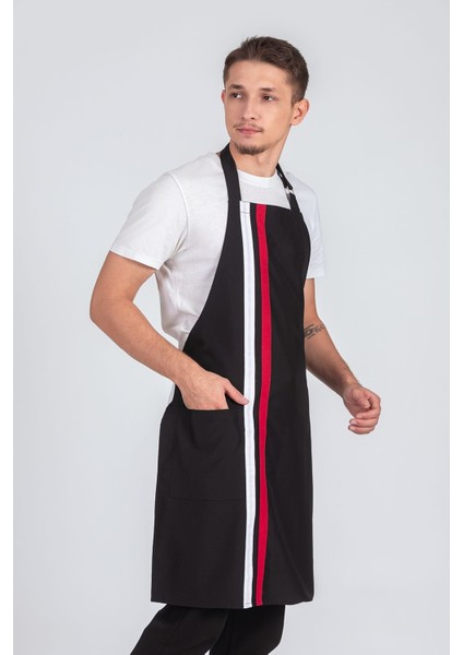 Erkek Boyundan Asmalı Çizgili Barista Şef Mutfak Önlüğü fırsatları