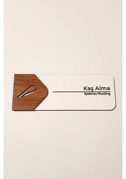 Kaş Alma Odası Kapı Tabelası – 19X7 cm Çift Katmanlı, Çift Taraflı Bantlı