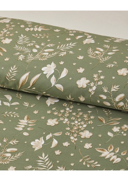 Florish Pamuk Tek Kişilik Nevresim Takımı 160X220 cm Yeşil fırsatları