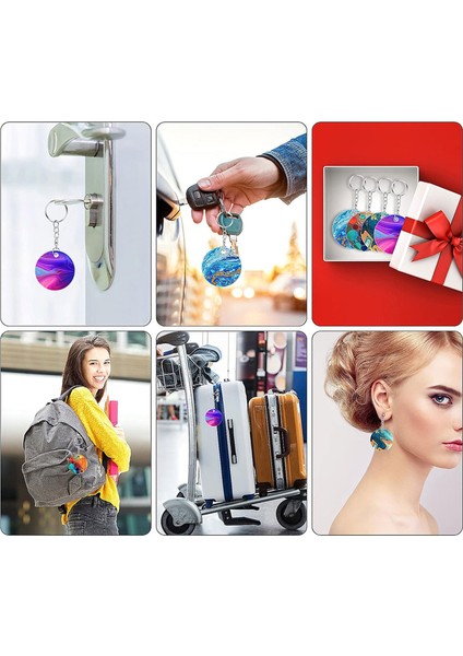 Epoksi Silikon Kalıp Delikli Yuvarlak Anahtarlık Kolye Kalıbı 4 Lü indirimleri