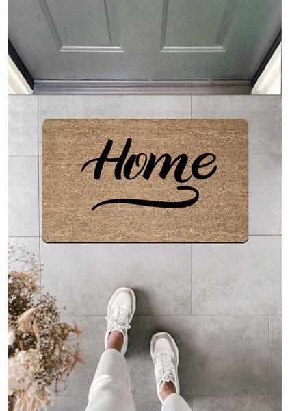 Yüksek Kaliteli Dijital Baskı Kalın Yazı Home Kapı Önü Paspası