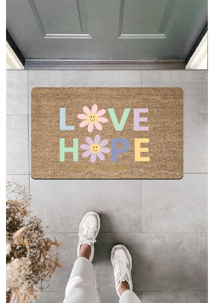 Yüksek Kaliteli Dijital Baskı L*ve H*pe Kapı Önü Paspası