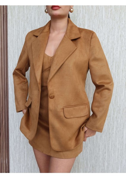 Süet Büstiyer Ceket Takım modelleri