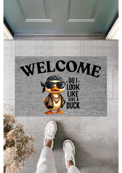 Modern Paspas- Duck Welcome - Özel Tasarım Kapı Önü Paspası 31.2