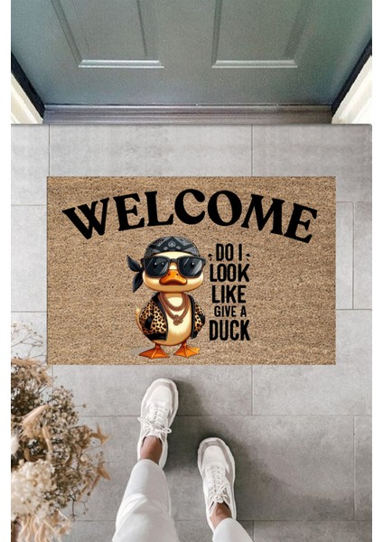 Modern Paspas- Duck Welcome - Özel Tasarım Kapı Önü Paspası 31.1