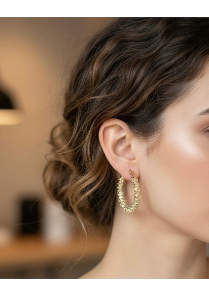 Altın Renk Işıltılı Parlak Halka Küpe – Zarif, Şık ve Göz Alıcı Tasarım | Kadın Moda Takı & Aksesuar fiyatları