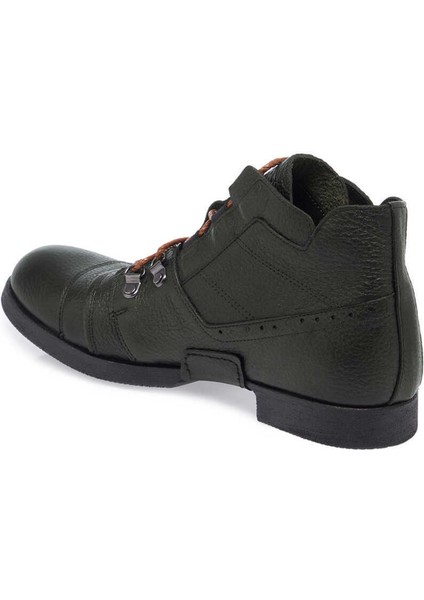 Yeşil Hakiki Deri Erkek Casual Bot - E23K1BT56503-O5D
