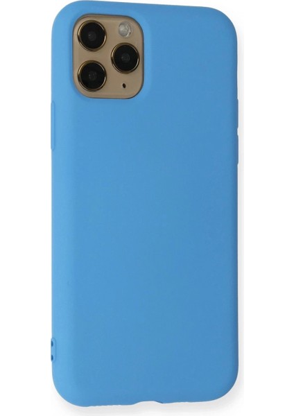 iPhone 11 Pro Kılıf Nano Içi Kadife Silikon - Mavi modelleri