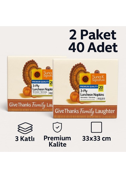 Suna K Signature Collection – Premium Desenli Peçete