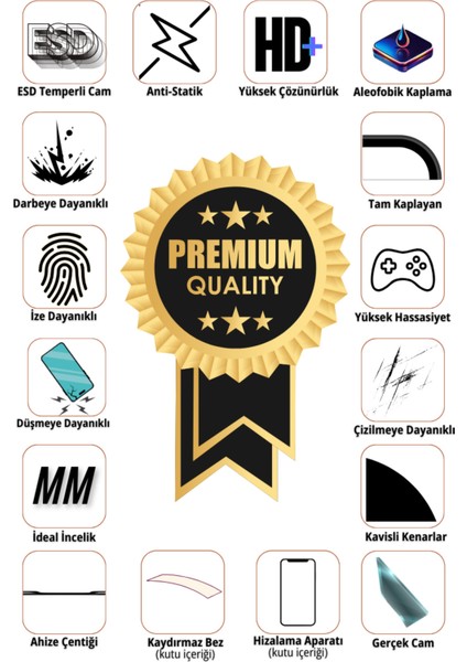 (Armor Tam) Iphone 17 Pro Max Uyumlu Hizalama Aparatlı Armor Serisi Tam Kaplayan Cam Ekran Koruyucu