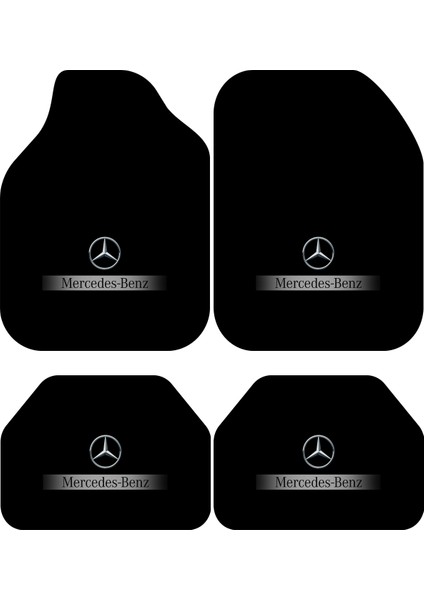 Mercedes Dekor Oto Paspas Takımı Tüm Modellere Uyumlu Makinede Yıkanabilir Universal Kalıp