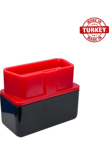 Obd2 Teşhis Kutusu Mini Obd Kutusu + Kapak Obd 16 Pin Konnektör + Kırmızı