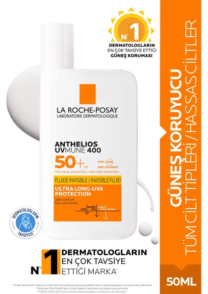 La Roche-Posay Anthelios Uvmune 400 Spf 50+ Güneş Kremi 50 ml - Tüm Cilt Tipleri Için fırsatları