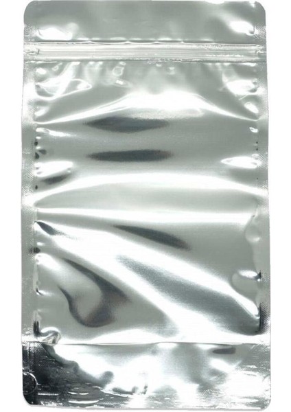Pencereli Metalize Kilitli Kese Kağıdı - 100 Gramlık - 11X18X7 Cm. - 20 Adetlik 1 Paket Metalize 11