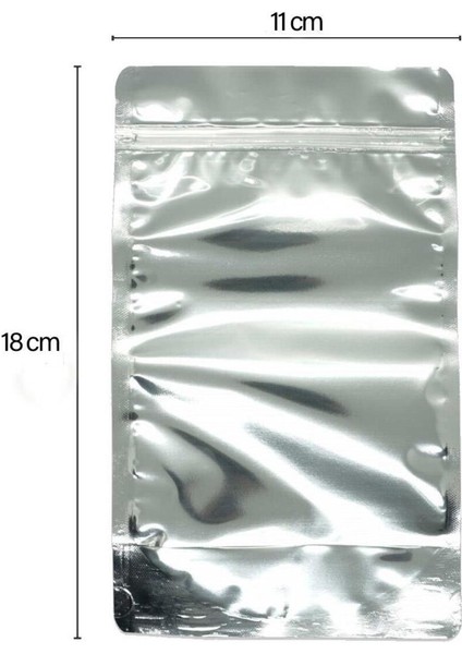 Pencereli Metalize Kilitli Kese Kağıdı - 100 Gramlık - 11X18X7 Cm. - 20 Adetlik 1 Paket Metalize 11 indirimleri