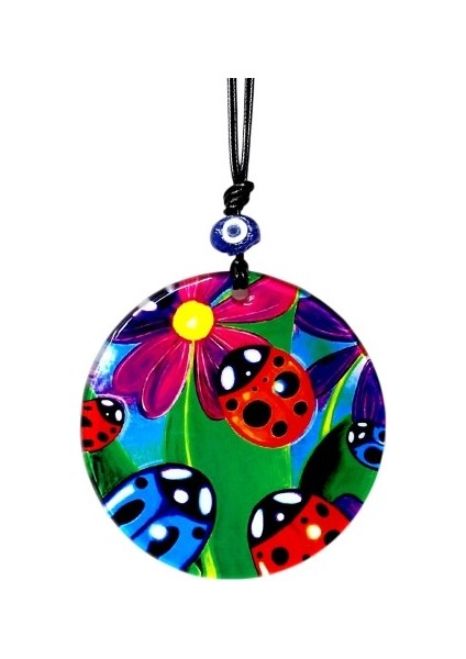 Uğur Böcekli Cam Duvar Dekoru Hediyelik Süs