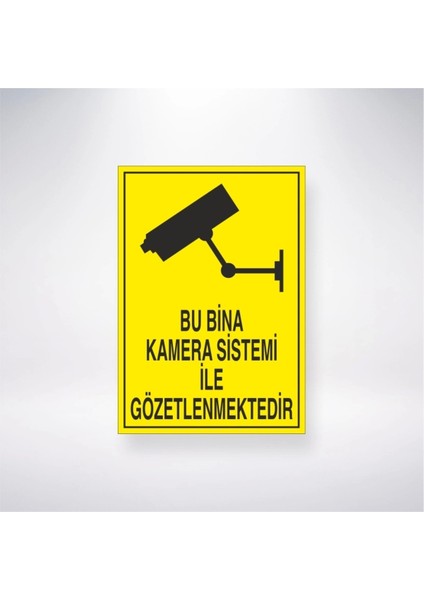 Bu Bina Kamera Sistemi ile Gözetlenmektedir 21X35 Arkası Arkası Yapışkanlı Sticker
