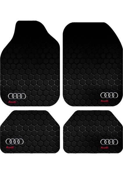 Audi Dekor Oto Paspas Takımı Tüm Modellere Uyumlu Makinede Yıkanabilir Universal Kalıp