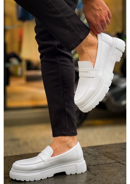 ZRC2417 Premium Günlük Erkek Klasik Ayakkabı Beyaz fırsatları