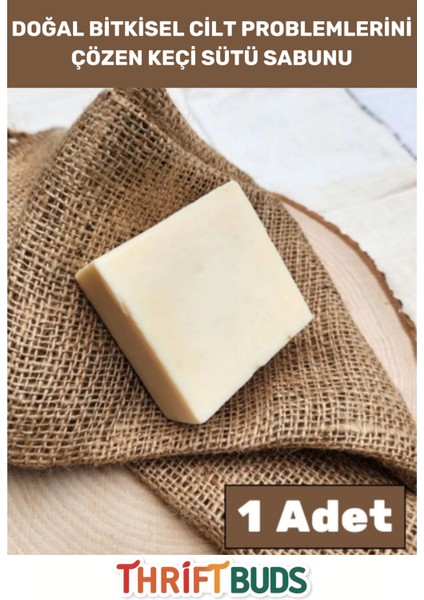 %100 Doğal Lüks Güzel Kokulu Bitkisel Vücut El Saç Yüz Cilt Orijinal Keçi Sütü Sabunu 120G - 1 Adet