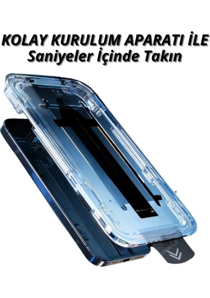 (Magıcbox Tam) iPhone 17 Pro Max Uyumlu Kolay Kurulum Aparatlı 6d 9h Tam Kaplayan Cam Ekran Koruyucu fiyatları