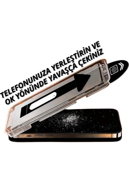 (Magıcbox Tam) iPhone 17 Pro Max Uyumlu Kolay Kurulum Aparatlı 6d 9h Tam Kaplayan Cam Ekran Koruyucu modelleri