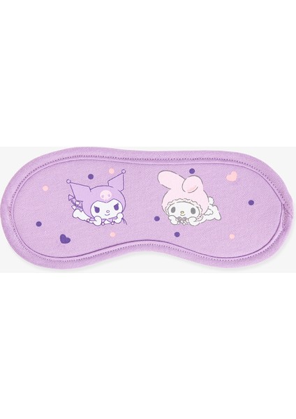 Lila Kız Çocuk Kuromi Uyku Gözlüğü