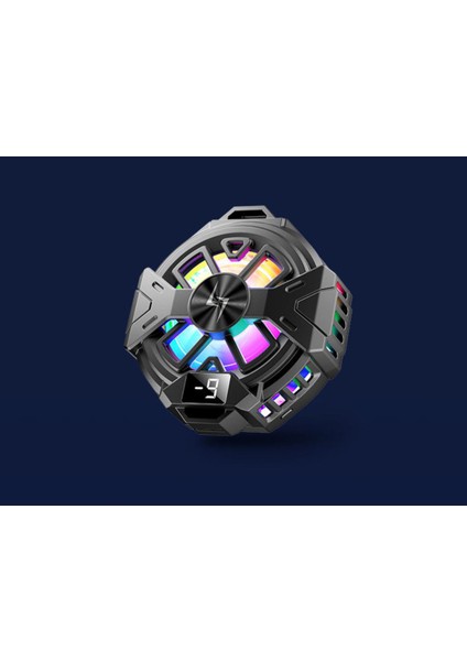 Mıknatıslı Mobil Fan Rgb LED Işıklı Isı Derece Göstergeli Gaming Live Cep Telefon Soğutucu Radyatörü indirimleri