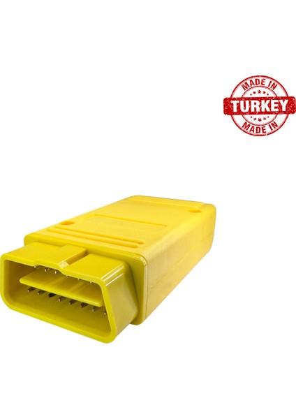 Obd2 Konnektörü Obd2 Adaptörü Obd Erkek Fiş Boş Kutu + Sarı