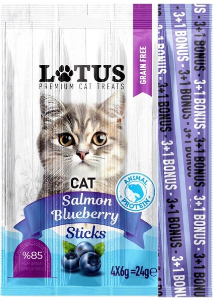 Somonlu Yaban Mersini 7 Adet 4lü Leziz Kedi Sticks Salmon Ödül Çubukları %85 Et ve Türevleri modelleri