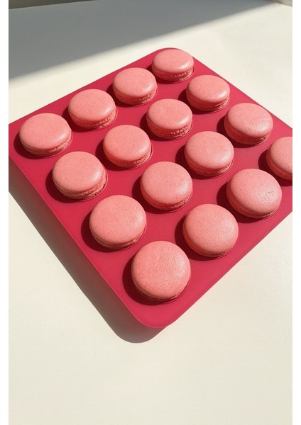 16'lı Silikon Macaron Kek Kalıbı-Silikon