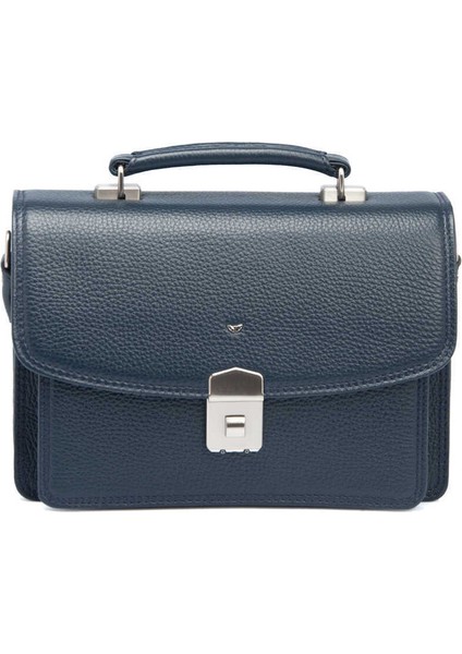 Lacivert Hakiki Deri Erkek Portföy Çantası - S1PC00022133-A38