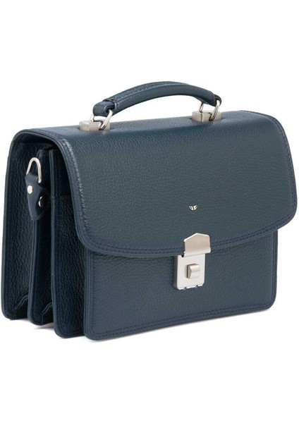 Lacivert Hakiki Deri Erkek Portföy Çantası - S1PC00022133-A38