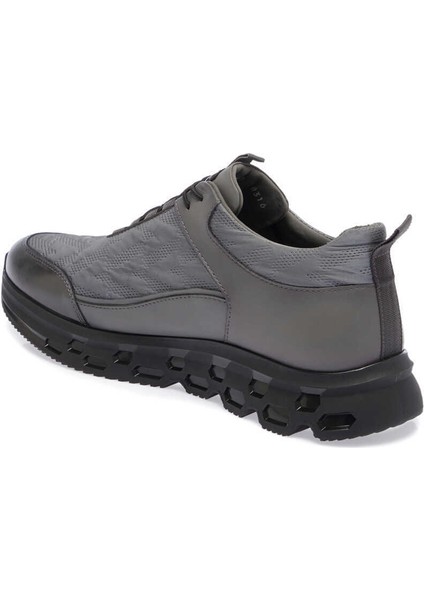 Gri Deri-Tekstil Erkek Sneaker - E23S1AY56394-S1P