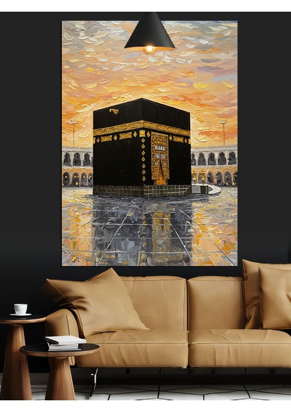 Mekke Kabe Manzarası Dekoratif Kanvas - Mdf Ahşap Tablo modelleri