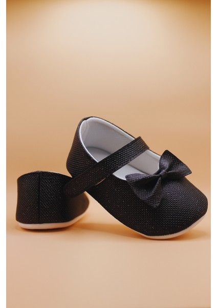 Fiyonklu Simli Mint Yeşili Babet Bebek Ayakkabısı modelleri