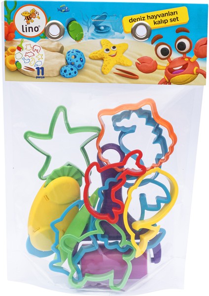 Oyun Hamuru Kalıp Seti - Deniz Hayvanları 11 Parça