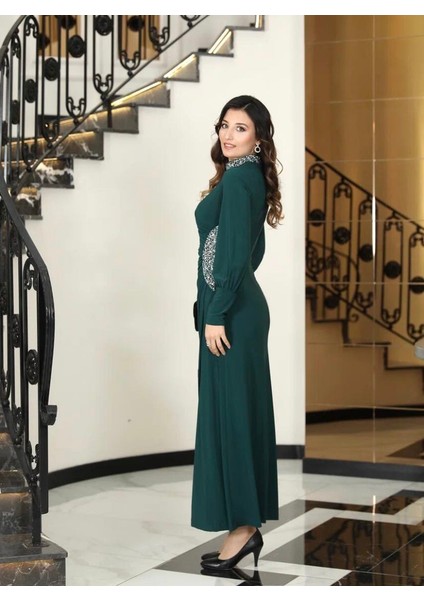 Lale Taşlı Tesettür Abiye Elbise modelleri
