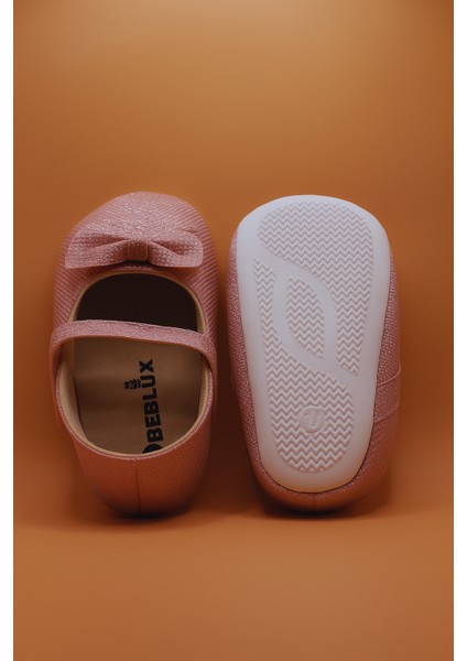 Fiyonklu Simli Pudra Babet Bebek Ayakkabısı fırsatları