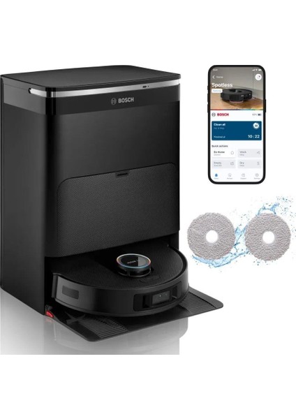 BCRDW3BX Akıllı Robot Süpürge Çöp Istasyonlu Siyah