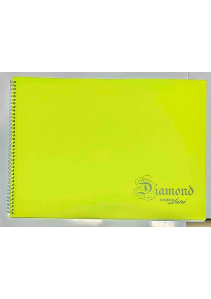25X35 25 Yaprak Neon Sarı Spiralli Resim Defteri