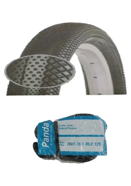 16 Jant 16X2.00 (50-305) Bisiklet Dış Lastiği D1605 + Panda Iç Lastik Seti